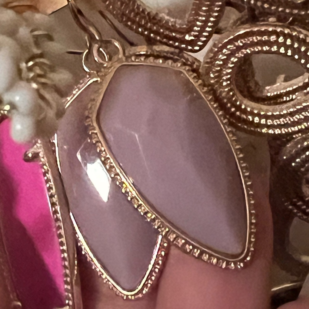 Elegant Gold and Pink Earrings